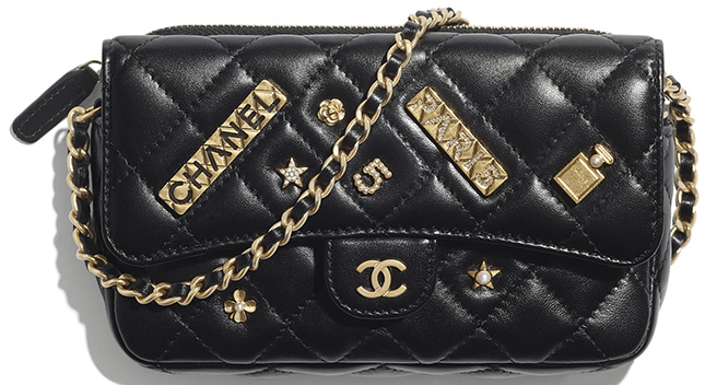 Chanel Classic Flap Phone Holder With Chain