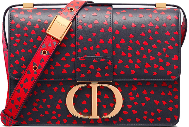 Dior 30 Montaigne I Love Paris Red Hearts Leather