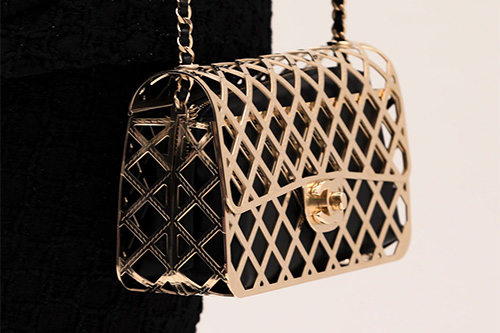 Chanel Gold Classic Bag With Pouch thumb