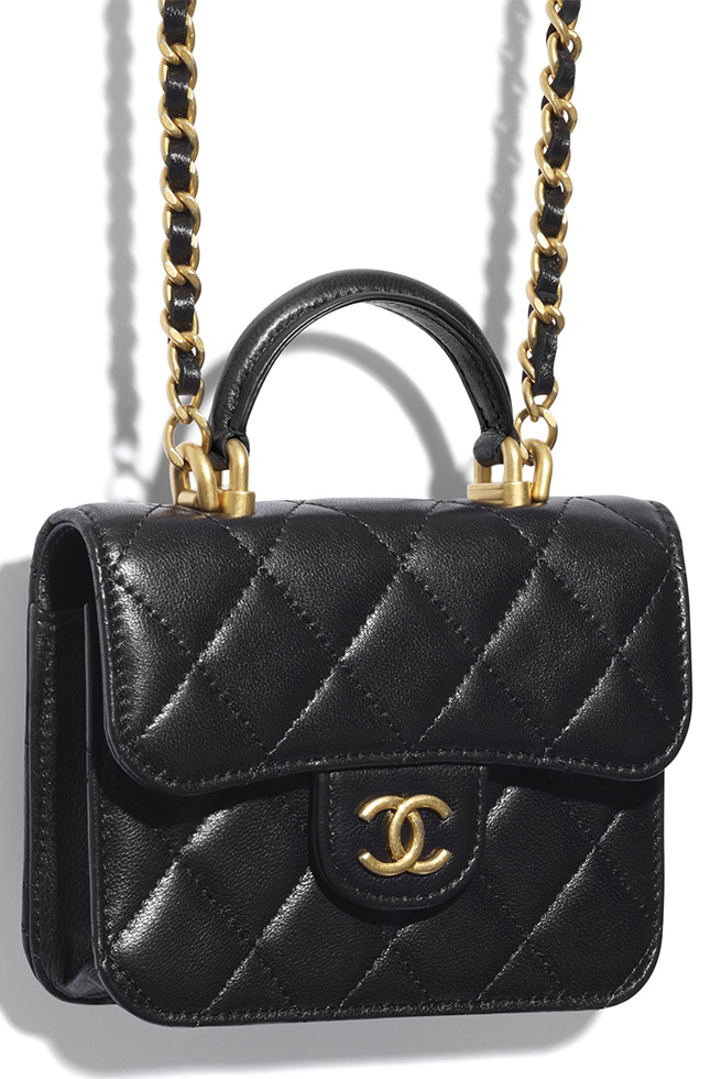 Chanel Handle Coin Purse With Chain