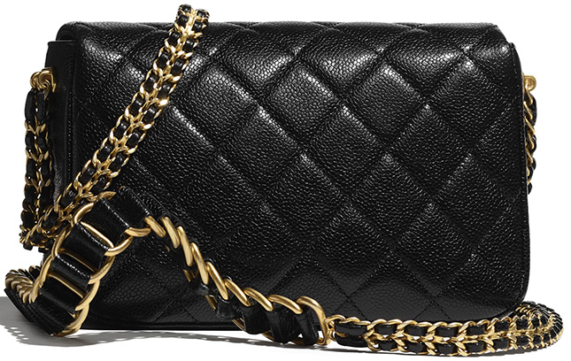 Chanel Medallion Bag With Large Woven Leather Strap