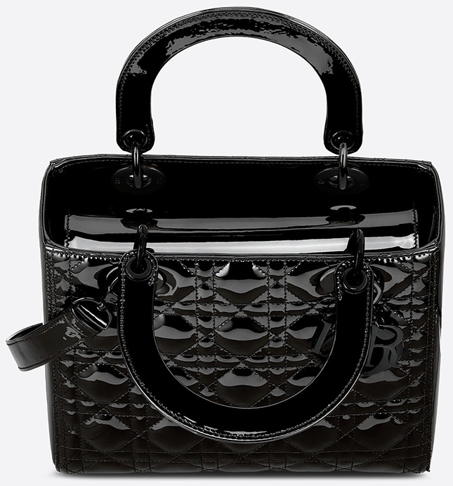 Lady Dior Ultra Black Glossy Bag