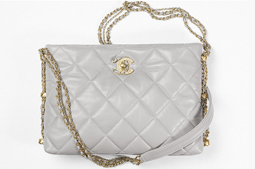 Chanel Hobo Bag With Pearl And Woven Chain CC Logo thumb