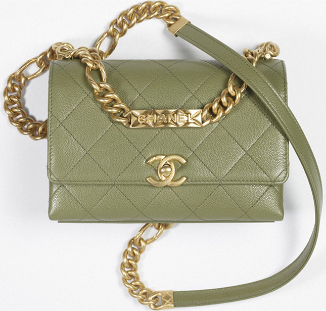 Chanel Logo Chain Flap Bag From the Fall Winter Collection Act