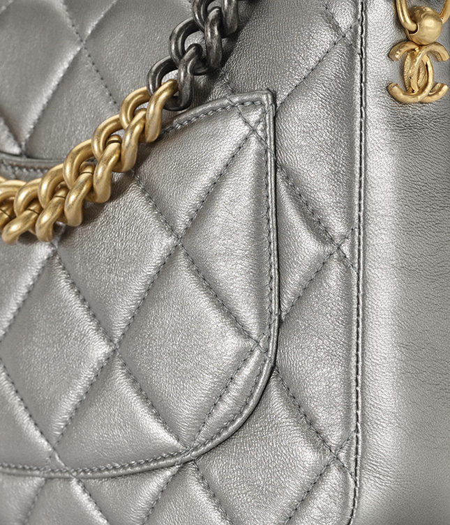Chanel Bi Chain Metallic Mini Flap Bag