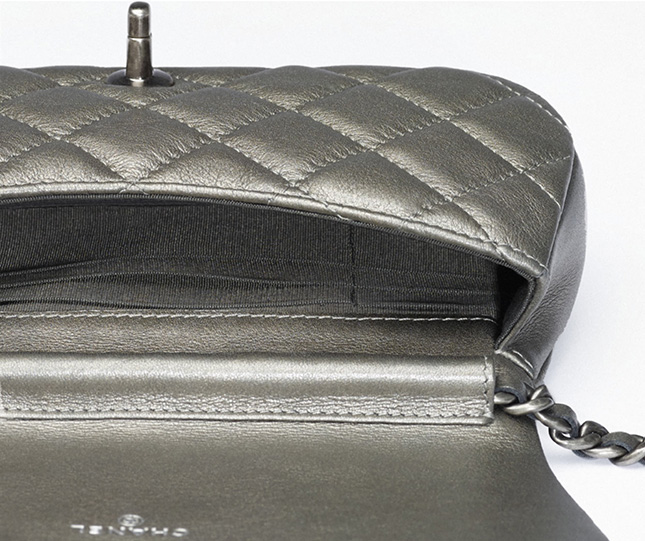 Chanel Metallic Clutch With Chain