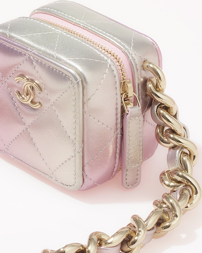 Chanel Gradient Metallic Clutch With Chain