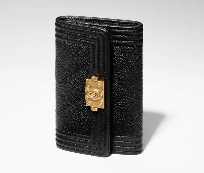 Boy chanel flap card holder prices