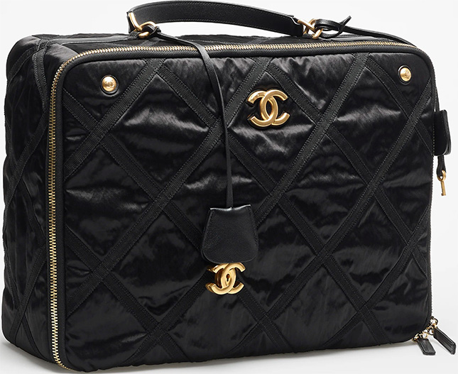 Chanel Nylon Gross Grain Travel Bag