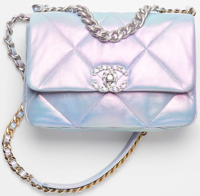 chanel blue tote purse