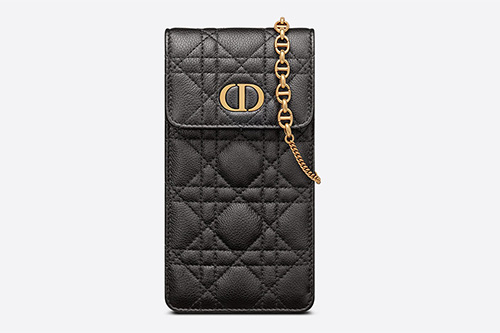 Dior Caro Phone Holder With Chain thumb