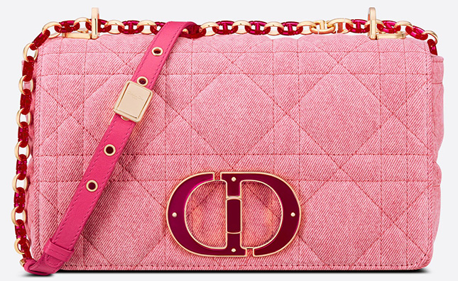 Dior MacroCanange Denim Caro Bag With CD Chain Links