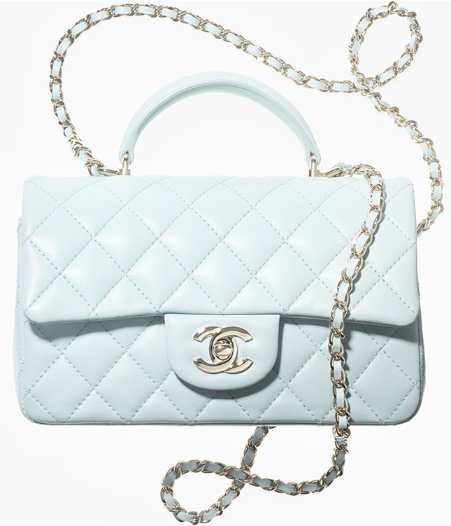 Chanel klassieke flaptas met handvat aan de bovenkant