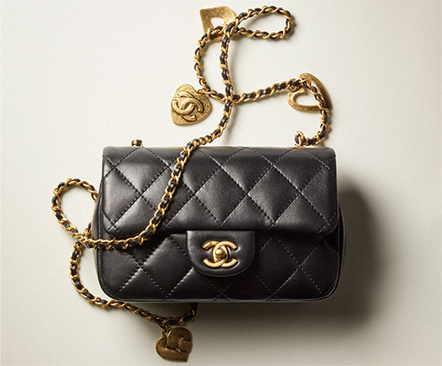 Chanel Mini Flap Bag With Heart CC Charm thumb