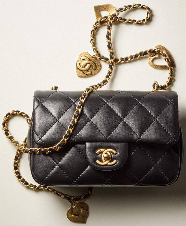 Chanel Mini Flap Bag With Heart CC Charm