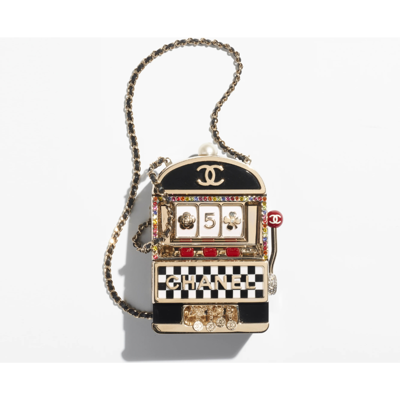Chanel Slot Machine Minaudiere in Resin Strass and Pearl