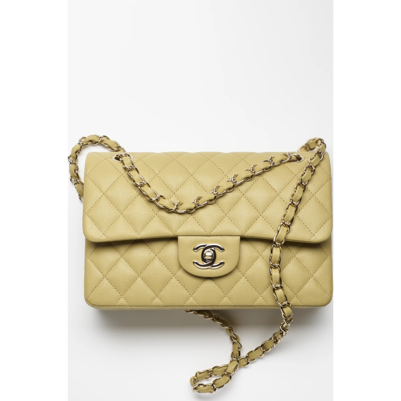 Chanel Small Classic Flap Bag in Grained Shiny Calfskin