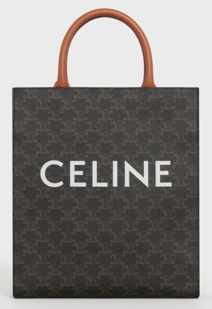 Celine Small Vertical Cabas Bag in Triomphe Canvas
