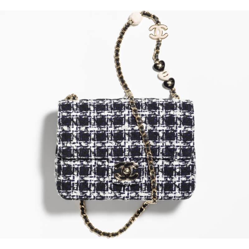 Chanel Mini Flap Bag in Tweed, Resin 