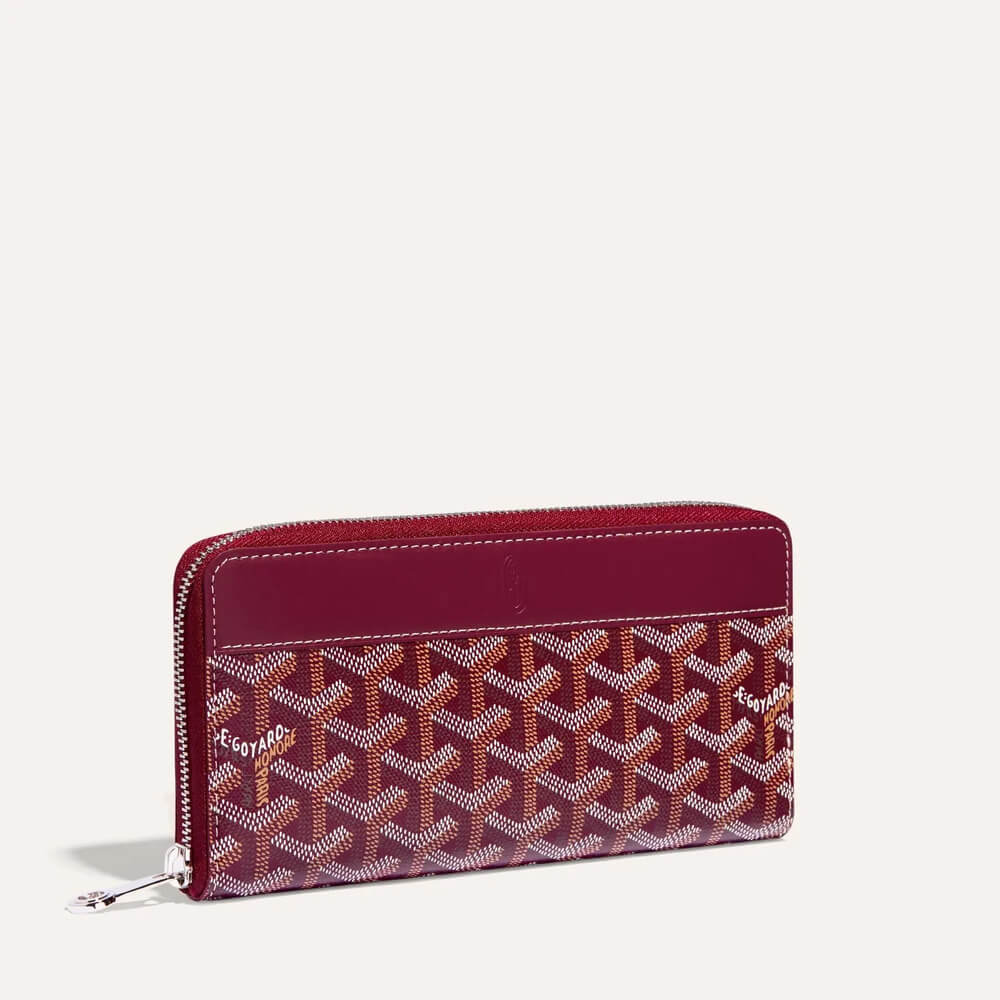 Goyard Matignon PM Wallet Zip Around Red Zippy Compact Wallet