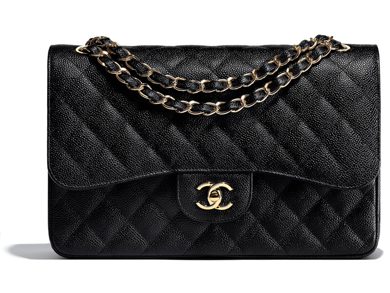 brown chanel classic flap