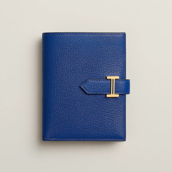 BEARN COMPACT WALLET 12 IN RHINO GRAY EPSOM LEATHER