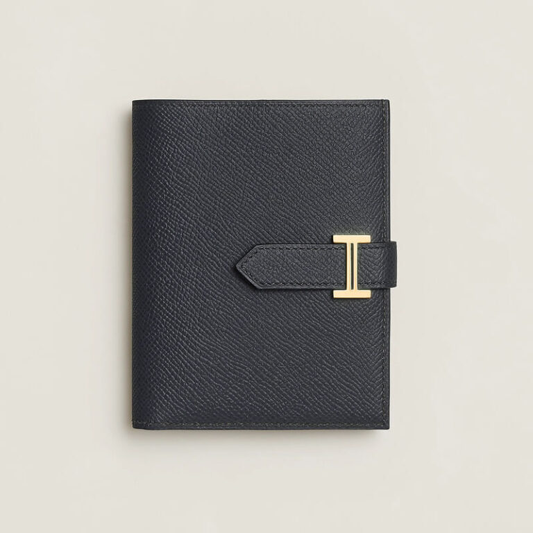 BEARN COMPACT WALLET 12 IN PRUSSIAN BLUE EPSOM LEATHER