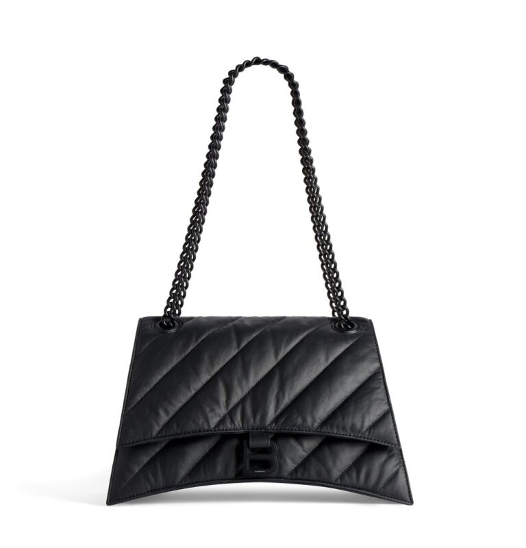Balenciaga Women's Crush Zipped Hobo Bag Black