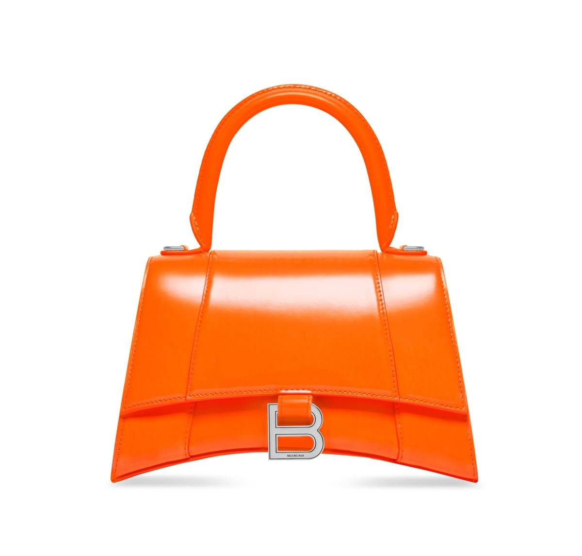 Balenciaga Hourglass Small Bag in Box Calfkin fluo orange