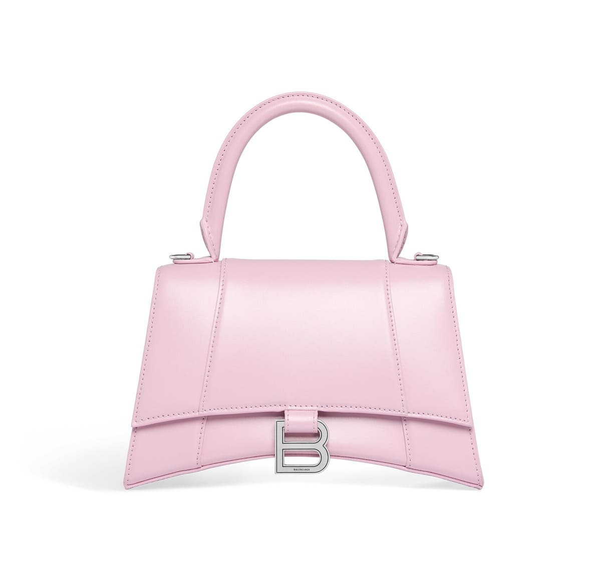 Balenciaga Hourglass Small Bag in Box Calfkin pink