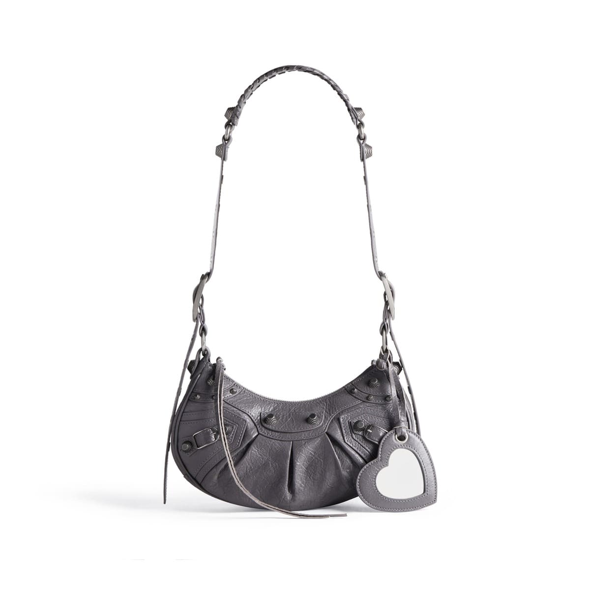 Balenciaga Le Cagole XS Shoulder Bag in Smooth Calfskin dark grey