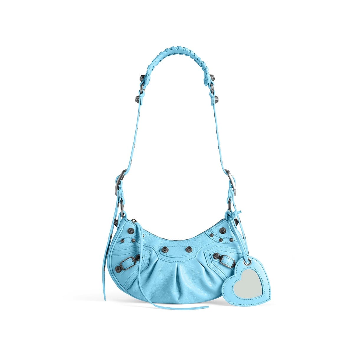 Balenciaga Le Cagole XS Shoulder Bag in Smooth Calfskin light blue