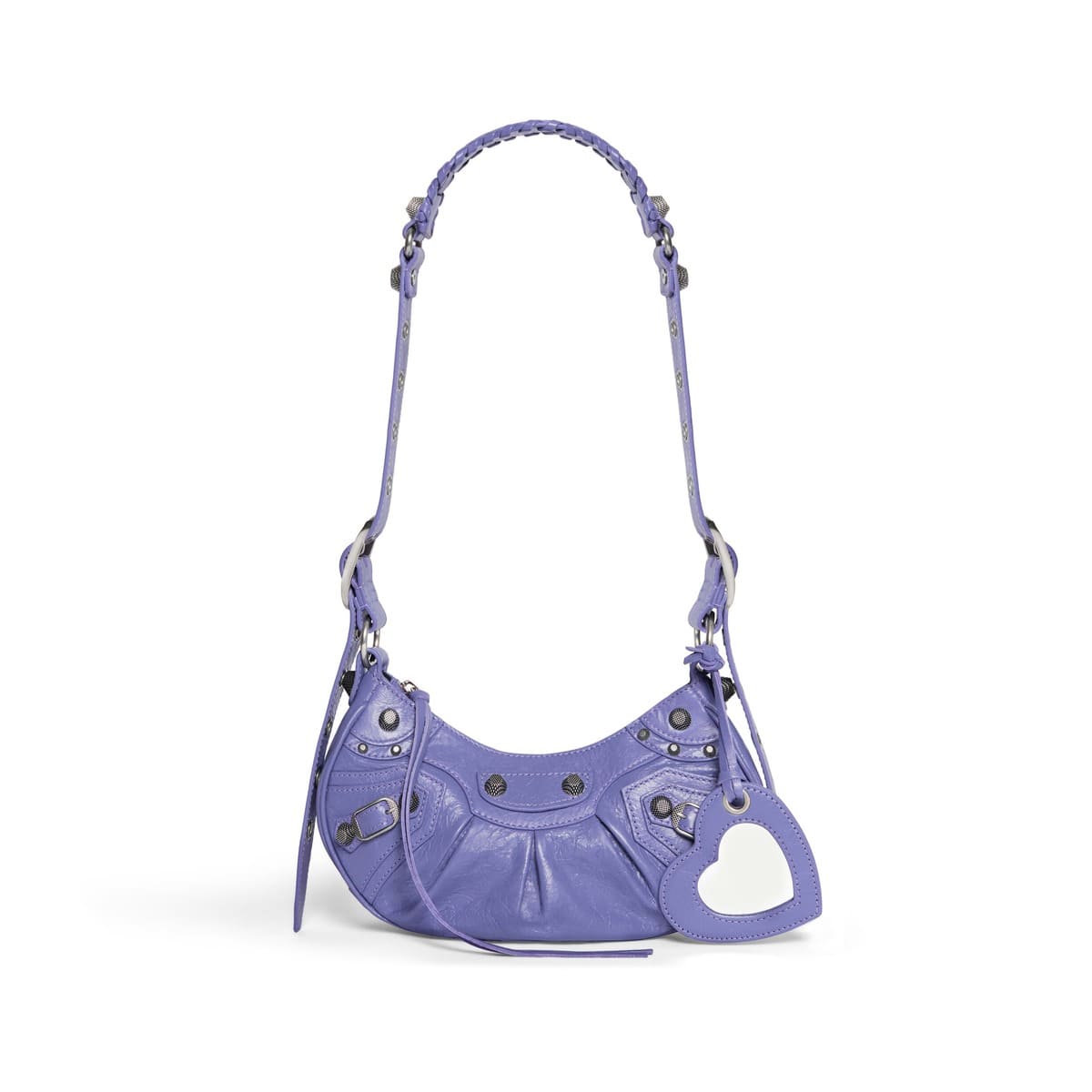 Balenciaga Le Cagole XS Shoulder Bag in Smooth Calfskin purple