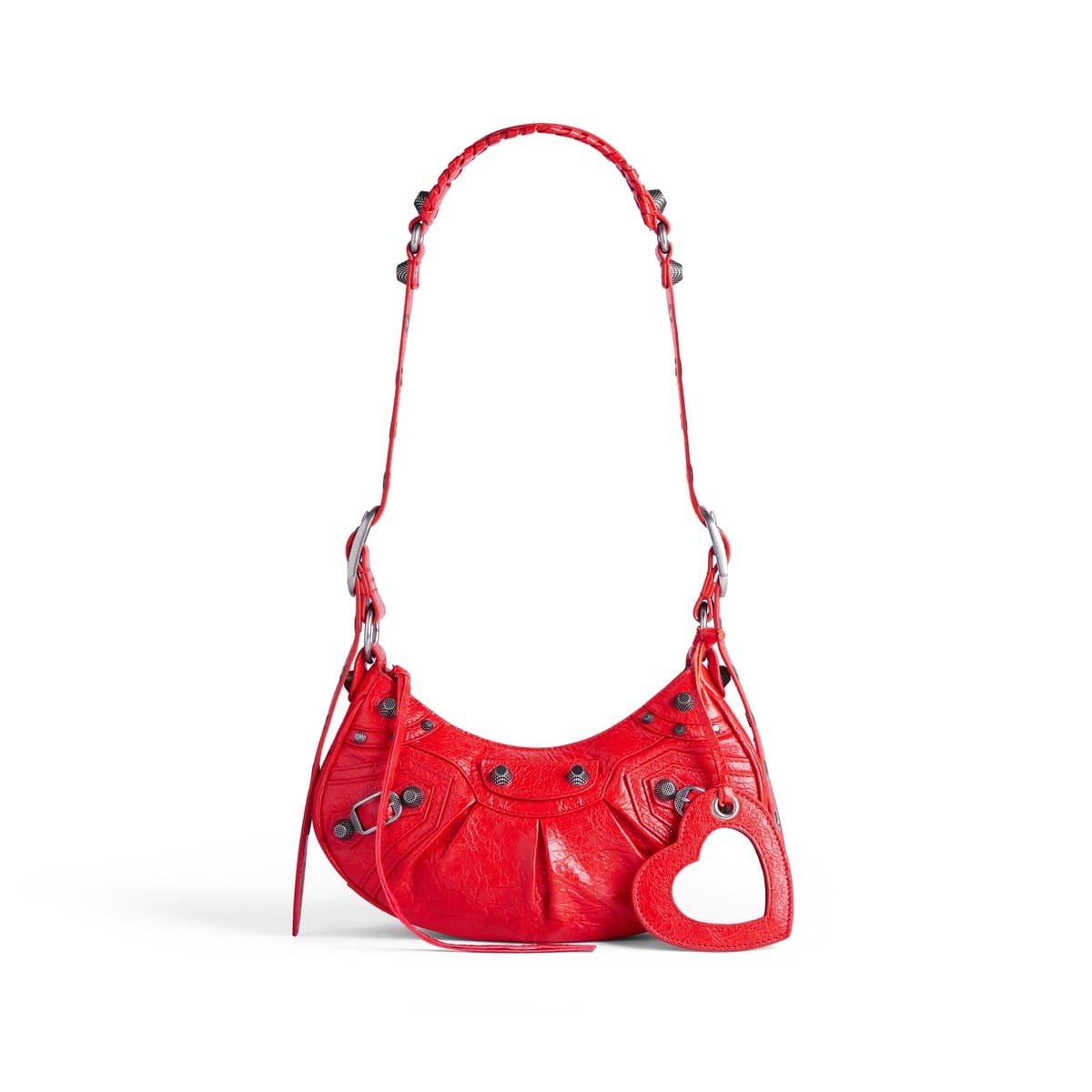 Balenciaga Le Cagole XS Shoulder Bag in Smooth Calfskin red