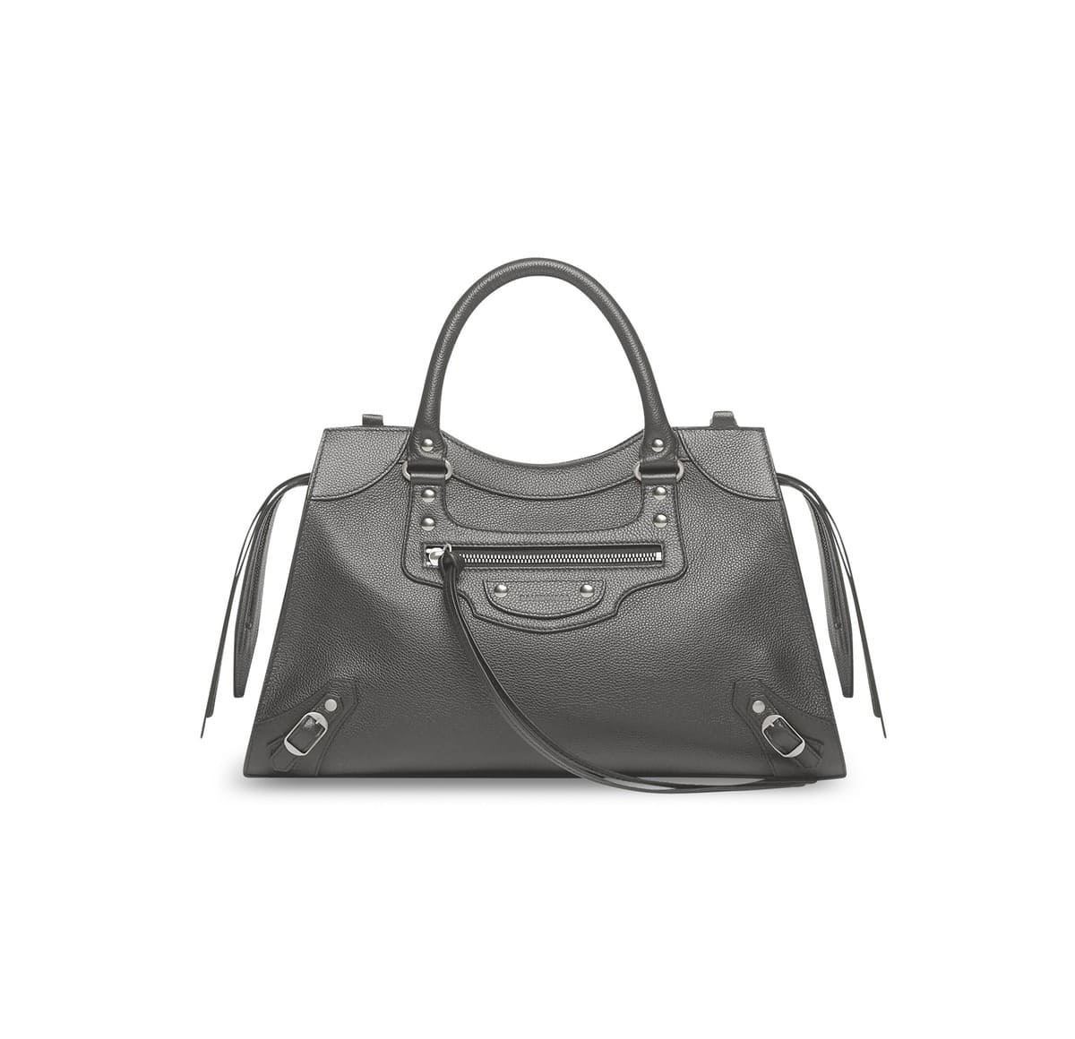 Balenciaga Neo Classic Medium Bag in Grained Calfskin Dark Grey