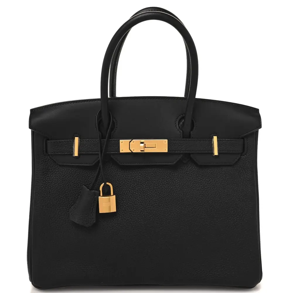 Hermes 3 En 1 Birkin 30 Bag in Togo Swift Canvas Black