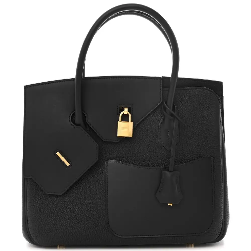 Hermes Bir in En Desordre 30 Bag in Togo Swift Black