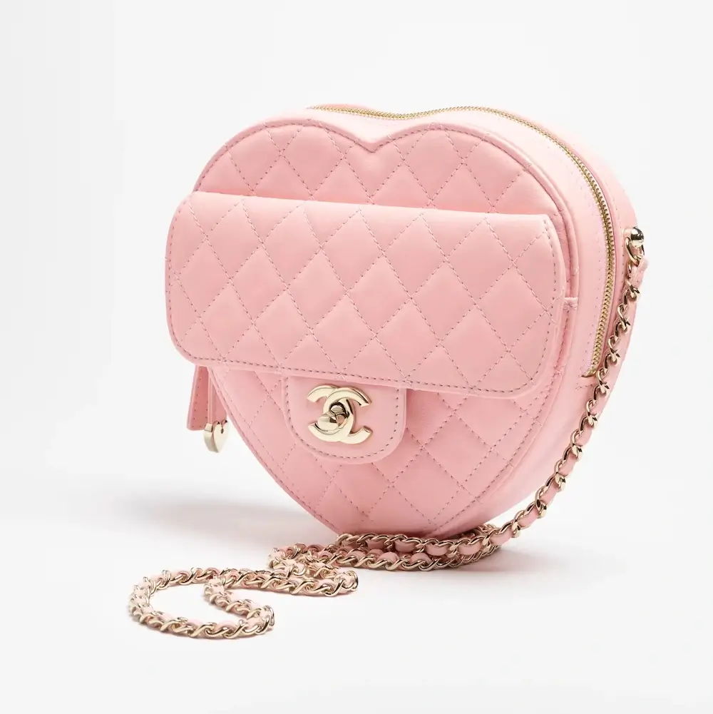 Chanel heart bag lambskin gold tone metal AS5764B07958U2360 #2