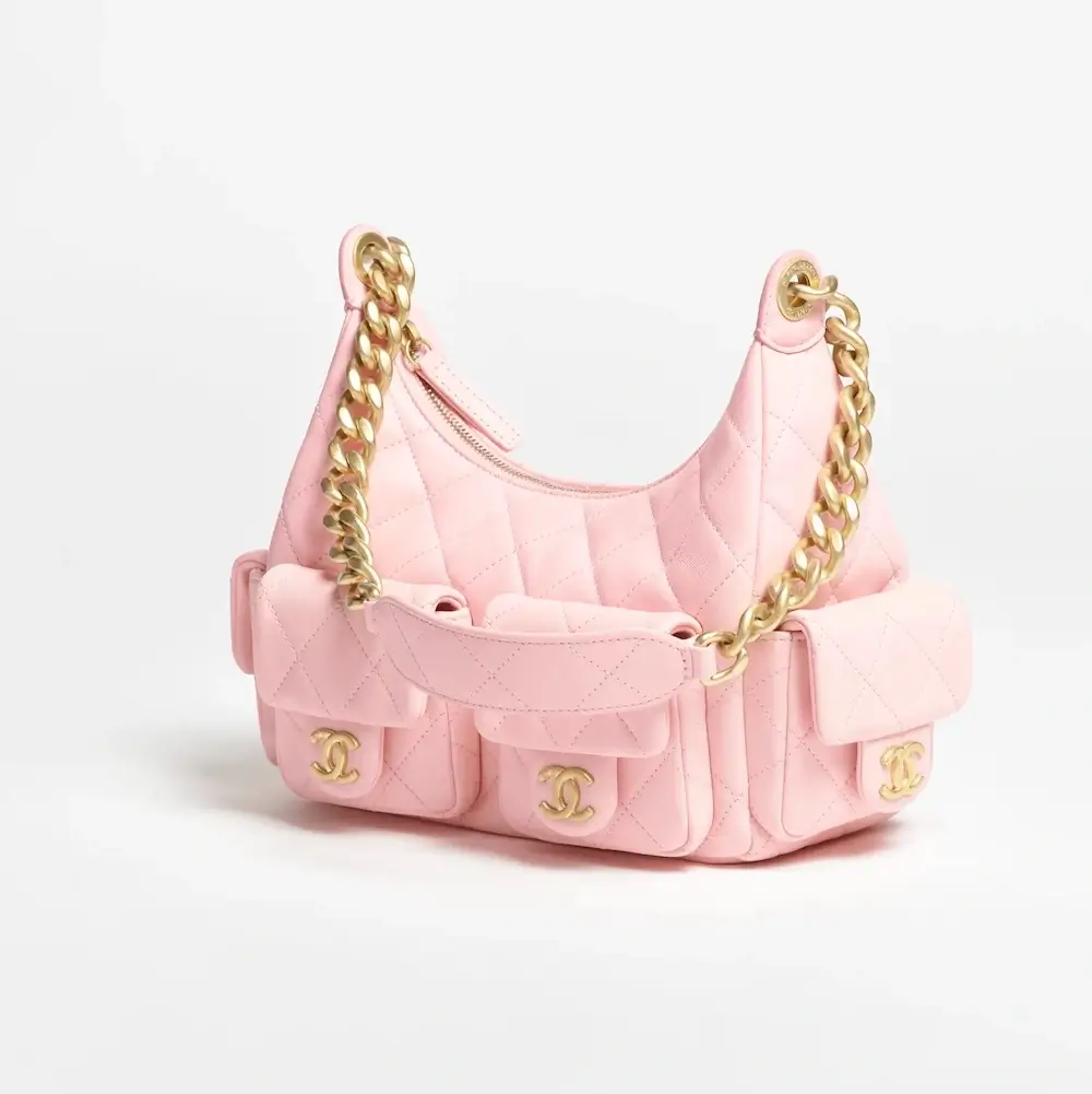 Chanel large hobo bag shiny lambskin gold tone metal AS5339B18791U2360 #2