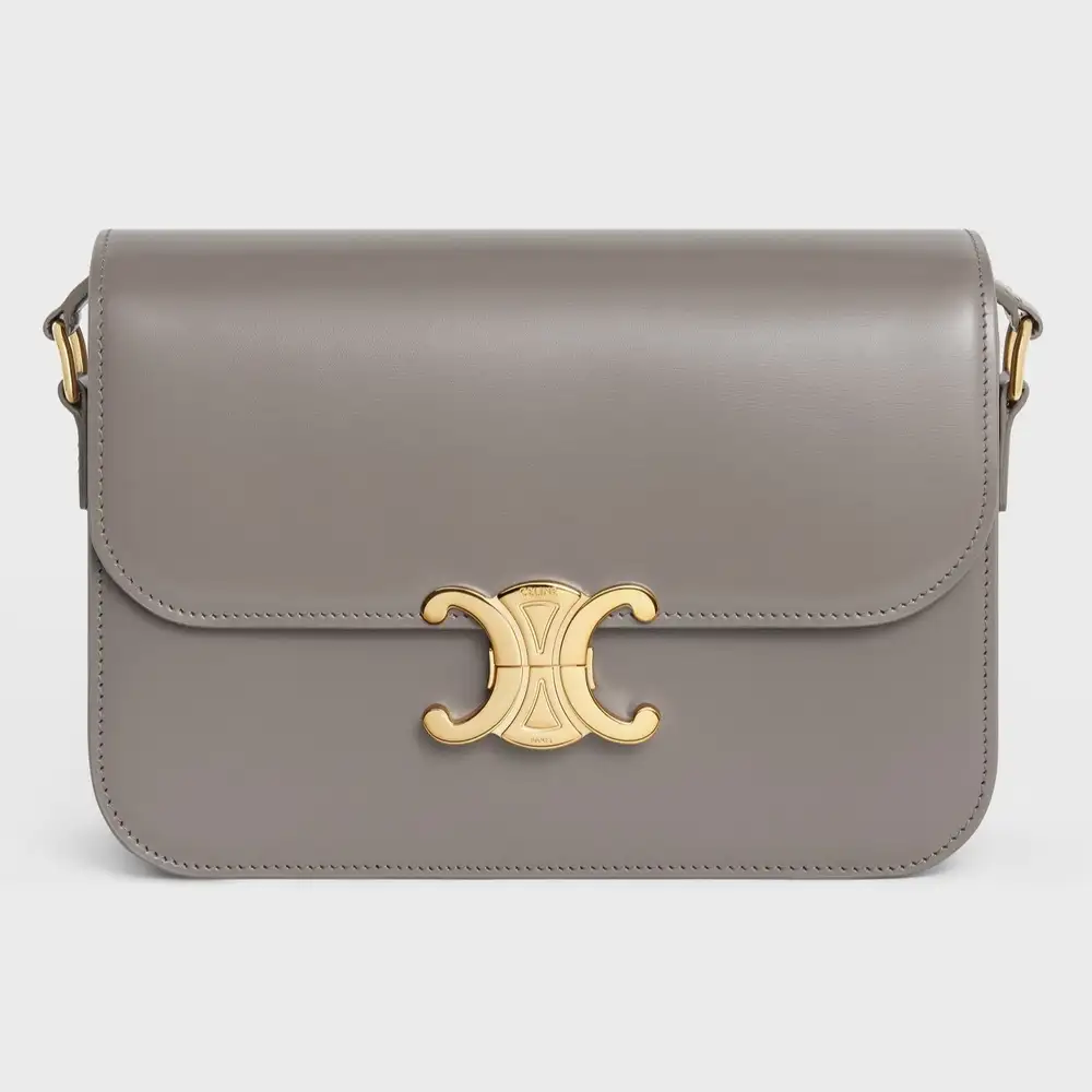 Celine Classique Triomphe Bag in shiny calfskin pebble