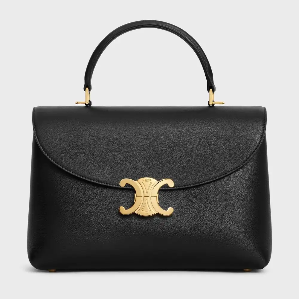 Celine Medium Nino Bag In Supple Grained Calfskin Black