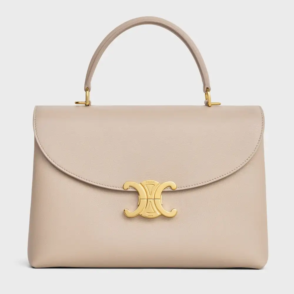 Celine Medium Nino Bag In Supple Grained Calfskin Cappuccino