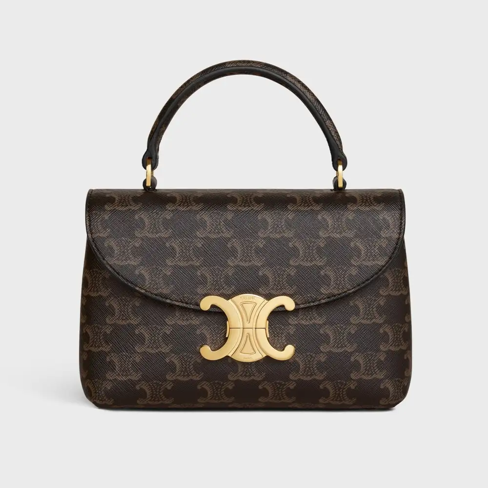 Celine Teen Nino Bag In Triomphe Canvas Tan