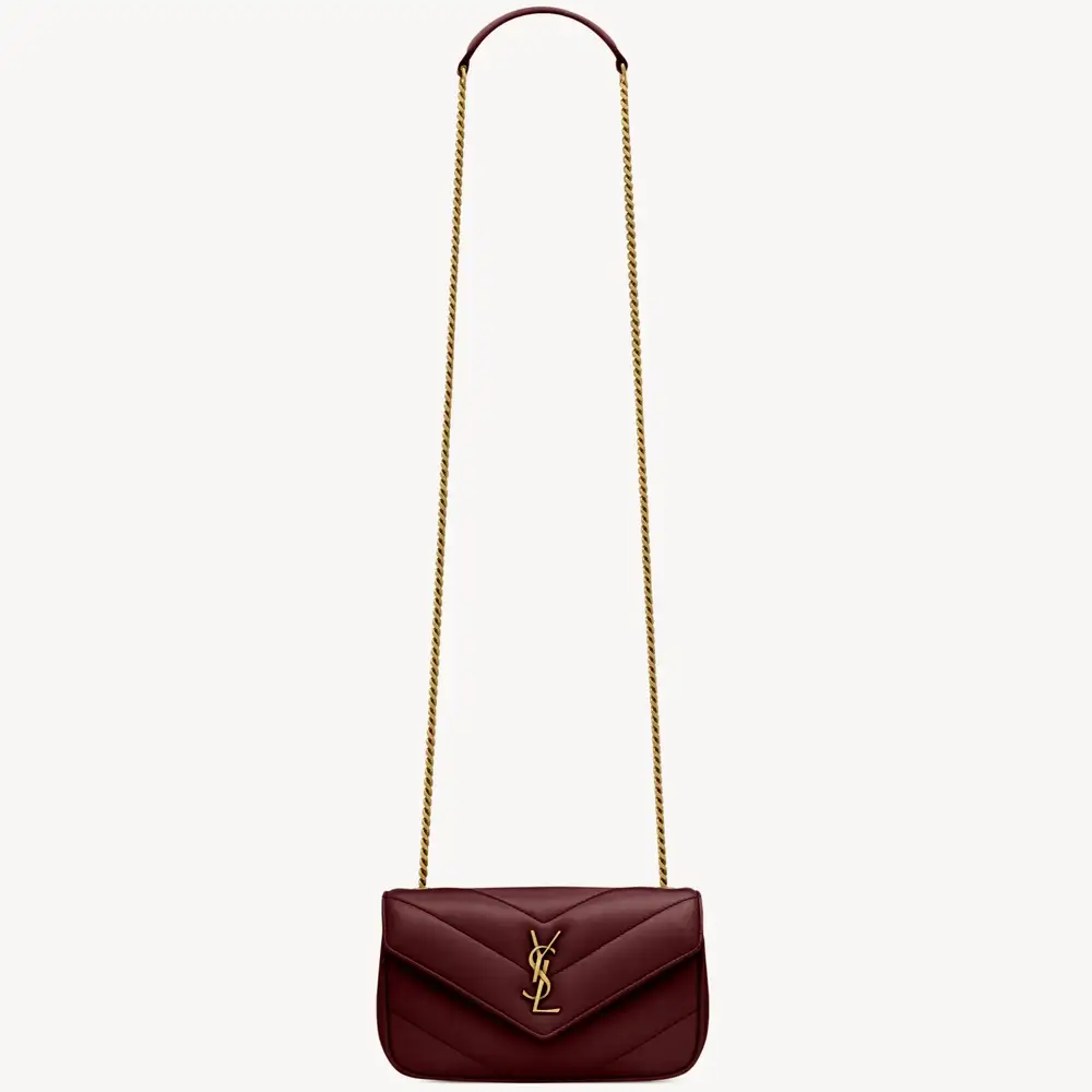 LOULOU MINI 20 IN BURGUNDY RED SHEEPSKIN GOLD HARDWARE main image 1