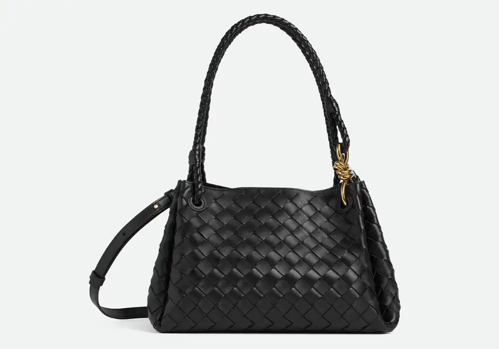 Bottega Veneta Parachute Medium Bag Black Front image