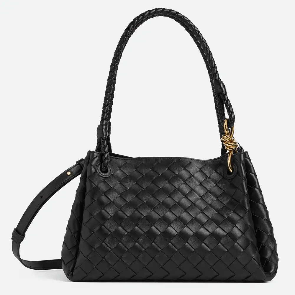 Bottega Veneta Parachute Medium Bag Black