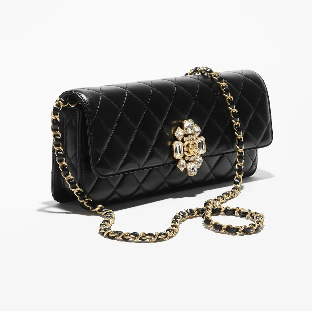 Chanel clutch lambskin gold tone metal AS6001B2286694305 #2