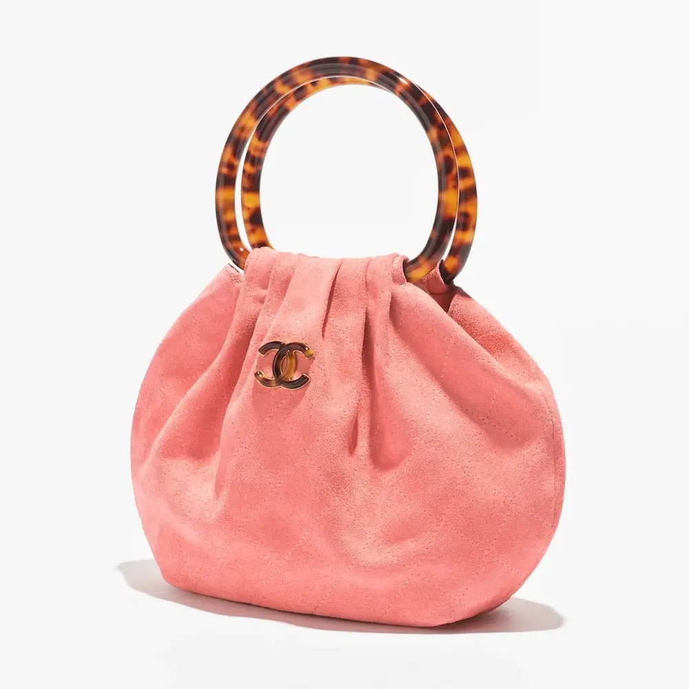 Chanel small hobo bag suede calfskin turtoise shell effect plexi gold tone metal AS6022B22652U5336 #2