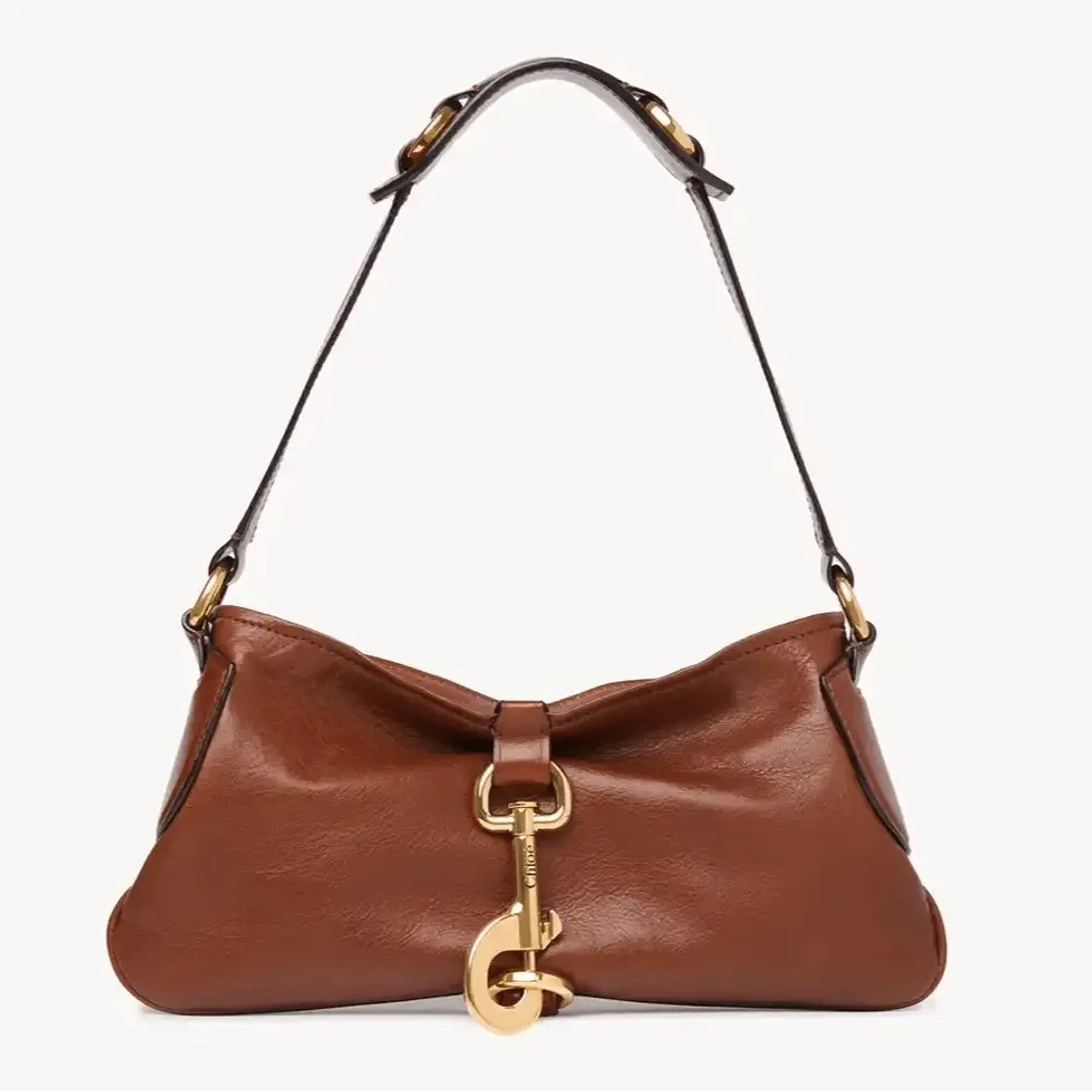Chloe Kerala 25 Shoulder Bag In Soft Leather Dark Ebony