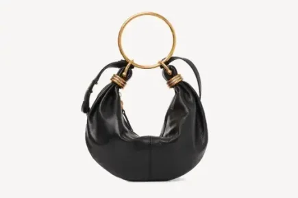 Chloe Small Bracelet Hobo Bag In Grained Leather Black Featured image